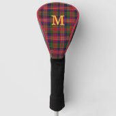 MacPherson Tartan Plaid Monogrammed Driver Hoesje Golfheadcover (Voorkant)
