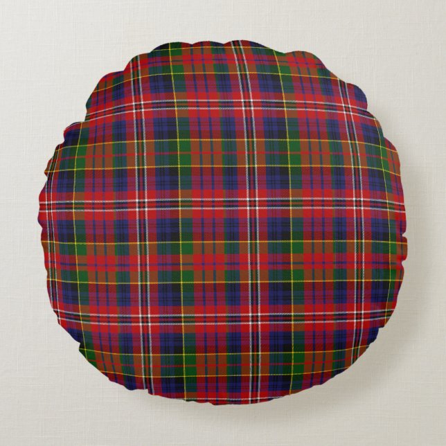 MacPherson Tartan Pset Rond Kussen (Voorkant)