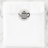 Macpherson Tartan Pset Teapot Ronde Sticker (Tas)
