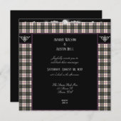 MacPherson Tartan Pset Wedding Kaart (Voorkant / Achterkant)