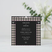 MacPherson Tartan Pset Wedding Kaart (Staand voorkant)