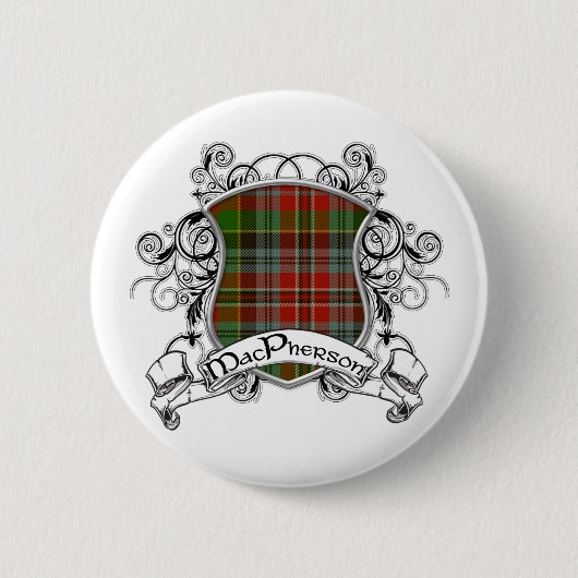 MacPherson Tartan Shield Ronde Button 5,7 Cm (Voorkant)