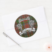 MacPherson Tartan Shield Ronde Sticker (Envelop)
