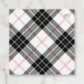 MacPherson tartan zwart wit geruit Bedankjes Labels (Achterkant)