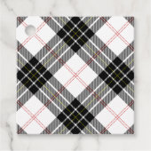 MacPherson tartan zwart wit geruit Bedankjes Labels (Voorkant)