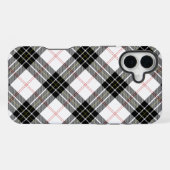 MacPherson tartan zwart wit ruit iPhone Hoesje (Achterkant horizontaal)