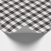 MacPherson tartan zwarte witte vlecht Cadeaupapier (Hoek)