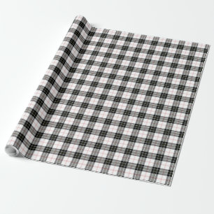 MacPherson tartan zwarte witte vlecht Cadeaupapier