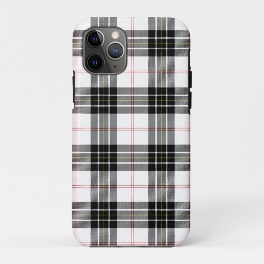 MacPherson tartan zwarte witte vlecht Case-Mate iPhone Case (Achterkant)