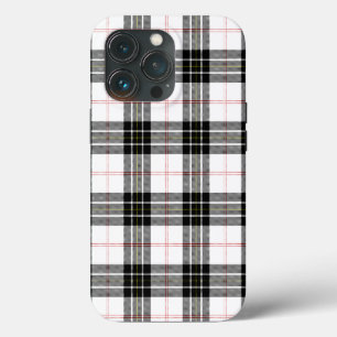 MacPherson tartan zwarte witte vlecht Case-Mate iPhone Case