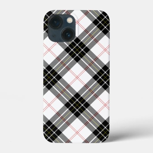 MacPherson tartan zwarte witte vlecht Case-Mate iPhone Case (Achterkant)