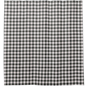 MacPherson tartan zwarte witte vlecht Douchegordijn