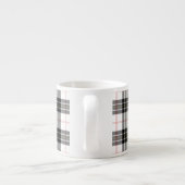 MacPherson tartan zwarte witte vlecht Espresso Kop (Achterkant)