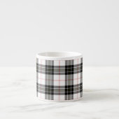 MacPherson tartan zwarte witte vlecht Espresso Kop (Voorkant)