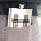 MacPherson tartan zwarte witte vlecht Heupfles (Voorbeeld)