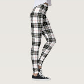 MacPherson tartan zwarte witte vlecht Leggings (Rechts)