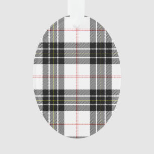 MacPherson tartan zwarte witte vlecht Ornament
