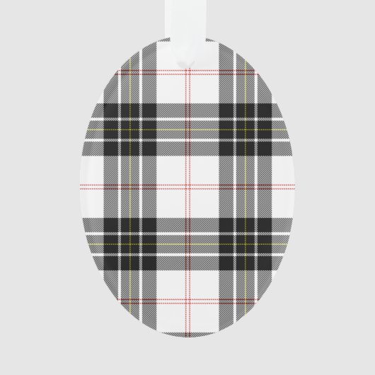 MacPherson tartan zwarte witte vlecht Ornament (voorkant)