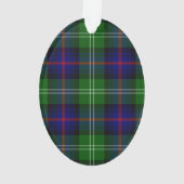 MacPherson tartan zwarte witte vlecht Ornament (achterkant)