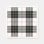 MacPherson tartan zwarte witte vlecht Servet (Voorkant)