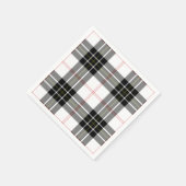 MacPherson tartan zwarte witte vlecht Servet (Hoek)