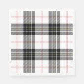 MacPherson tartan zwarte witte vlecht Servet (Voorkant)