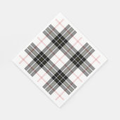MacPherson tartan zwarte witte vlecht Servet (Hoek)