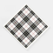 MacPherson tartan zwarte witte vlecht Servet (Hoek)