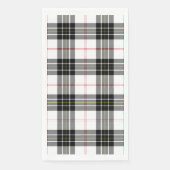 MacPherson tartan zwarte witte vlecht Servet (Voorkant)