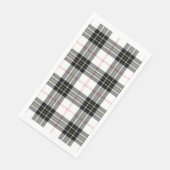 MacPherson tartan zwarte witte vlecht Servet (Hoek)