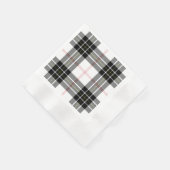MacPherson tartan zwarte witte vlecht Servetten (Hoek)