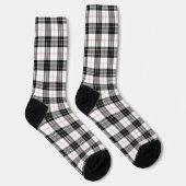MacPherson tartan zwarte witte vlecht Sokken (Rechts)