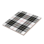 MacPherson tartan zwarte witte vlecht Tegeltje (Zijkant)