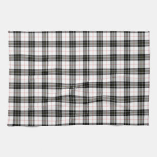 MacPherson tartan zwarte witte vlecht Theedoek