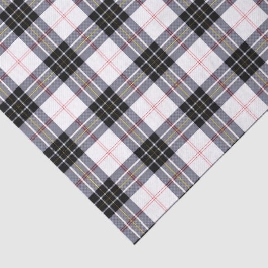 MacPherson tartan zwarte witte vlecht Tissuepapier (Detail)