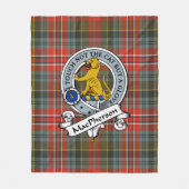 MacPherson Weathered Clan Badge Tartan Pset Fleece Deken (Voorkant)