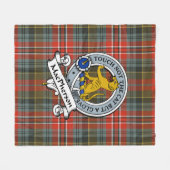 MacPherson Weathered Clan Badge Tartan Pset Fleece Deken (Voorkant (Horizontaal))
