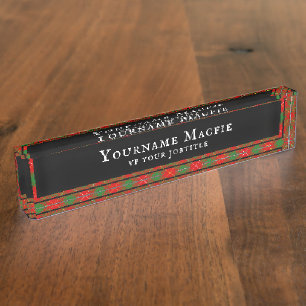 MacPhie MacFie Clan Tartan Schotse Ruit Naambordje