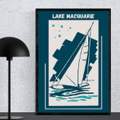 Macquarie-meer in Australië -  verzilvering Poster
