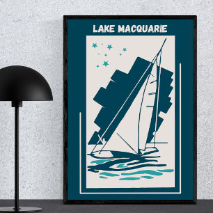 Macquarie-meer in Australië -  verzilvering Poster