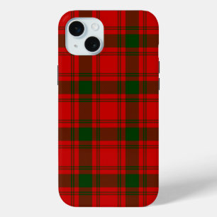 MacQuarrie tartan rode groene vlecht iPhone 15 Mini Hoesje