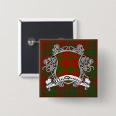 MacQuarrie Tartan Shield Vierkante Button 5,1 Cm (Voorkant /achterkant)