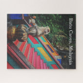 Macque Monkey bij Batu Caves, Maleisië Reizen Legpuzzel (Horizontaal)