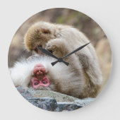 Macque Monkey, Japanse dierenfotografie Grote Klok (Voorkant)