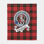MacQueen Clan Badge Tartan Plaid Fleece Deken (Voorkant)