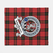 MacQueen Clan Badge Tartan Plaid Fleece Deken (Voorkant (Horizontaal))