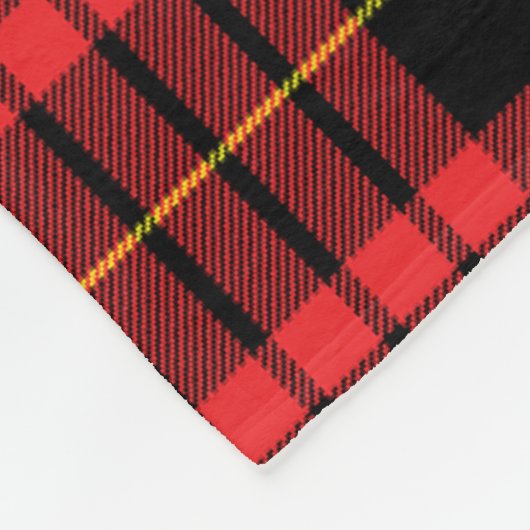 MacQueen Clan Badge Tartan Plaid Fleece Deken (Hoek)