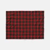 MacQueen Clan Rood en Zwart Tartan Fleece Deken (Voorkant (Horizontaal))