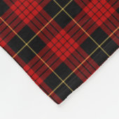 MacQueen Clan Rood en Zwart Tartan Fleece Deken (Hoek)