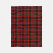 MacQueen Clan Rood en Zwart Tartan Fleece Deken (Voorkant)